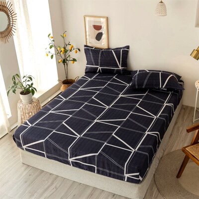 soft single bed sheets fitted sheet pillow cases cover 床笠