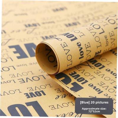 English newspaper flowers wrapping paper kraft paper gift