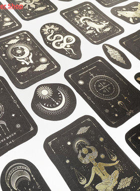 Mengtai 40pcs Constellation girl Decorative gold Stickers Sc