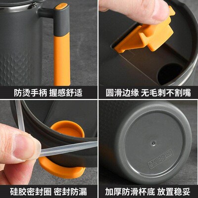 Portable Double-layer Anti-scalding Coffee Mug 304 Stainless