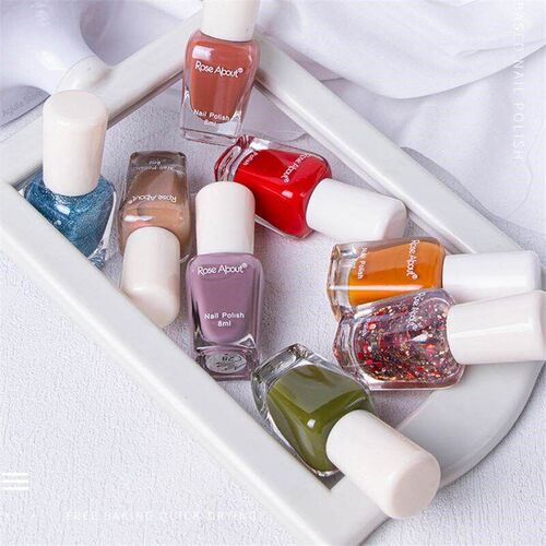 40 Colors No Bake Water-based Nail Polish Glitter Sequins1