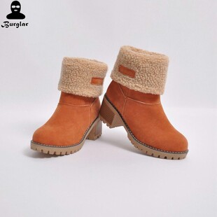 Warm Snow Boots Women wool Fur Ladies booties Winter