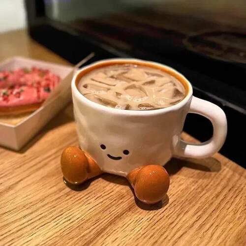 Cartoon Couple Ceramic Mug Creative Coffee Milk Tea Water Cu