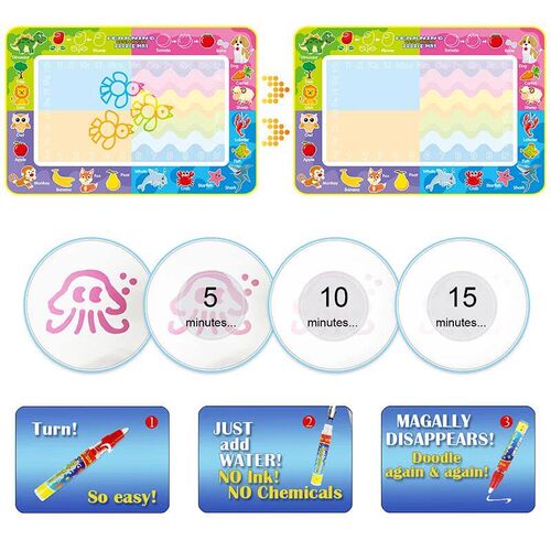 Big Size Magic Water Drawing Mat Coloring Doodle Carpet with