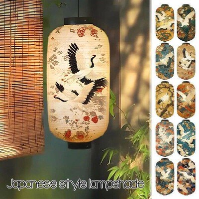 Japanese Style Traditional Cloth Lantern Crane Izakaya