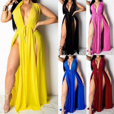 Women Chiffon Kimono Beach Bikini Cover Up Wrap Boho Dress B