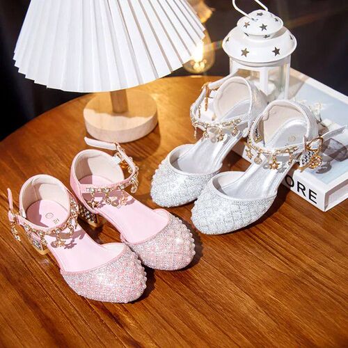 Rindu Girls Princess Shoes Soft Sole Childrens White Pearl
