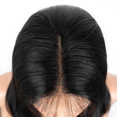 Synthetic Lace Wigs 26 inch Middle Part Straight Lace Front