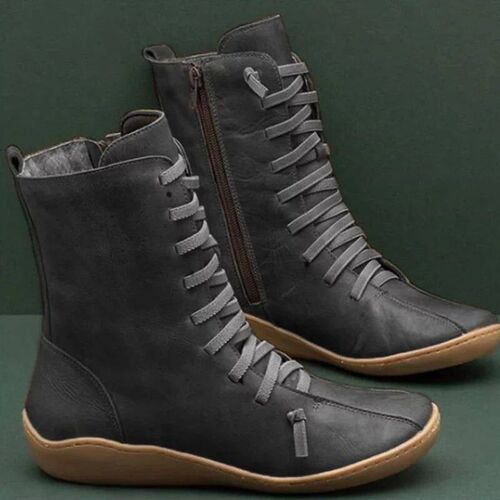 Women Natural Leather Casual Mid-Calf Boots Comfortable 2023