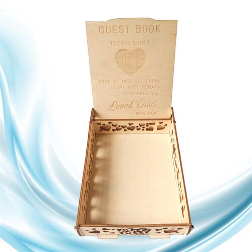 Retro Wooden Signing Book For Weddings Wooden Wedding