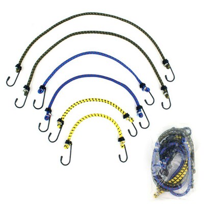 6pcs Elastic Bungee Cord Set Luggage Straps Rope Hooks Stret