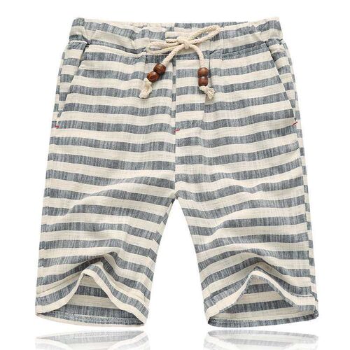 Colorblock Stripe Mens Cotton and Linen Pants Mens Large S