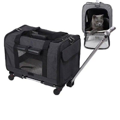 Extra Large Portable Pet Trolley Case, Detachable Dog