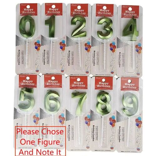 Number Candles Cake Decorations Green Blue Years Birthday Ho