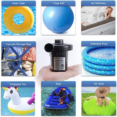DC 12V Electric Air Mattress Inflatable Pump For Car Camping