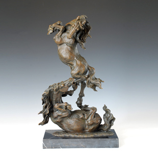 酒店雕塑L01F马客厅摆件办公室家居软装 饰品现代铜工艺礼品