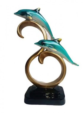 刺身摆盘装饰品酒店海鲜姿造盘饰三文鱼点缀年年有余海豚装盘摆件