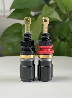 EIZZ功放接线柱 紫铜镀金 单点式传输喇叭功放接线插座