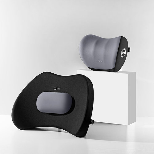 可调式汽车头枕腰靠垫护腰男车载座椅四季款女生腰部支撑电动按摩