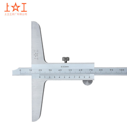 上工深度卡尺线卡深度测量工具不锈钢深度尺0-1-200-300m