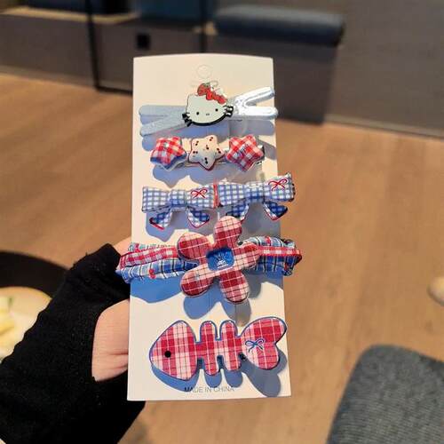 Y star hair clip, female side bangs clip, straight clip