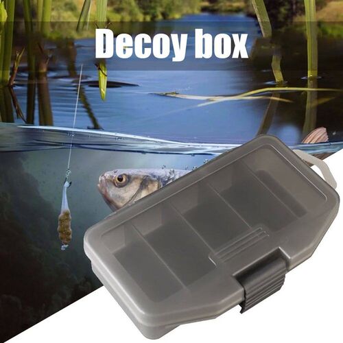 5 Grids Fishing Bait Box Compartments Container Plastic Fish