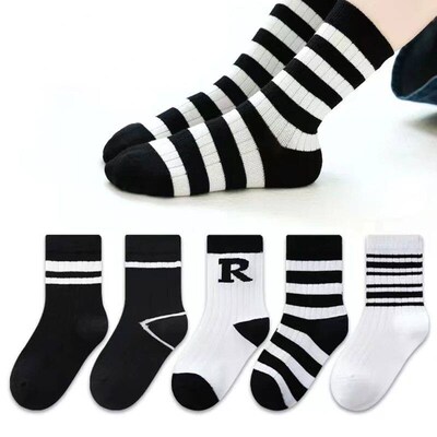 5 Pairs Autumn Fashion Boys Sock for Kids Cute Baby Girl Hap