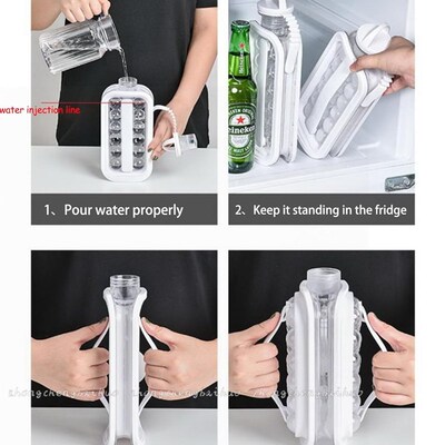 Ice Cube Trays 2 in 1 Portable Ice Ball Maker Kettle