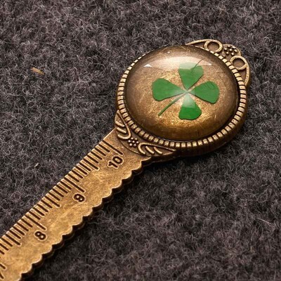 1 Pcs Creative Retro Bronze Round Bookmark 10cm Ruler Vintag