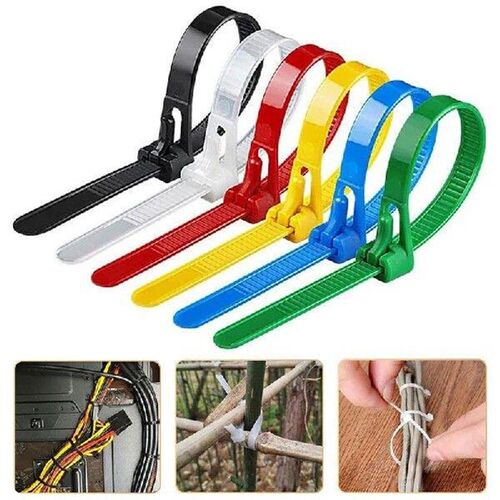 100PCS Buckle Self-Locking Premium Nylon Cable Wire Ties,8