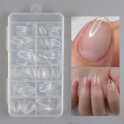 120pcs XXS Super Short Almond Full ver Sculpted Soft Gel Nai