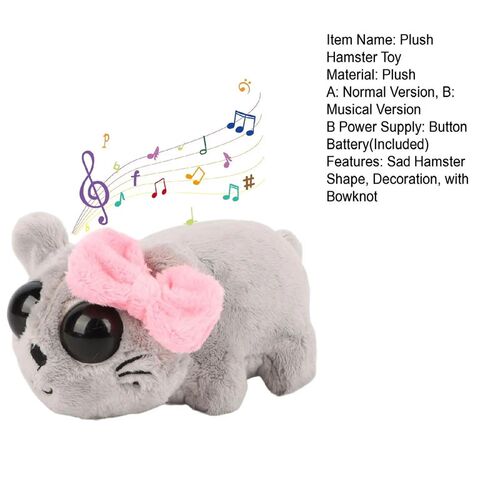 Music Sad Hamster Meme Plush Toy Fun Sounding Hamster Stuffe