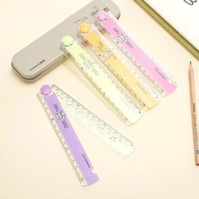 30 CM Kawaii Cute Kawaii Study Time  Folding Ruler Multifunc
