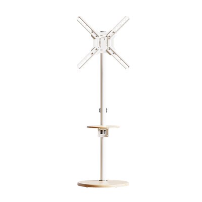 Horizontal and vertical rotating TV stand, movable belt whee