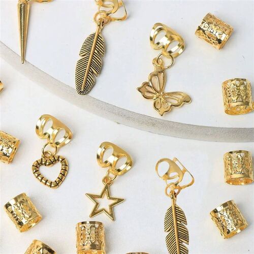 27pcs Dreadlock Hair Rings Adjustable Cuffs Clip Hair Braids