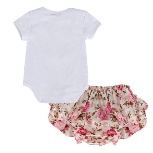 2pcs Baby Girls Outfit Clothes Romper For 0-18M Kids Summer