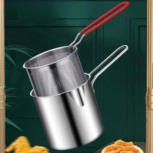 Stainless Steel Deep Fryer with Frying Basket High
