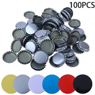 100Pcs Round Flattened Seal Tinplate Bottle Caps for All