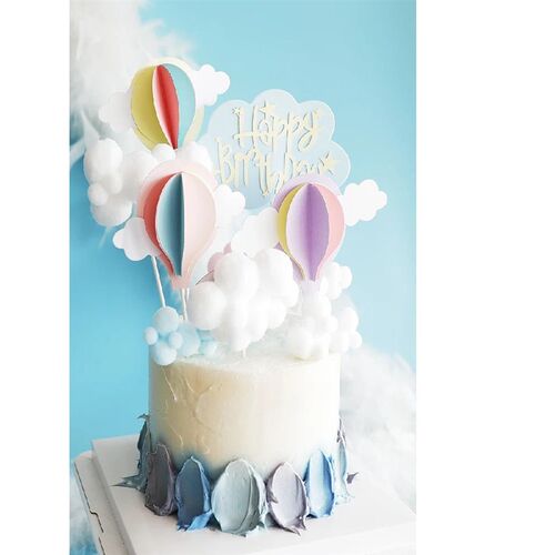 Cute Colorful Clouds Cake Topper Girl For Party Kids Baby Ho