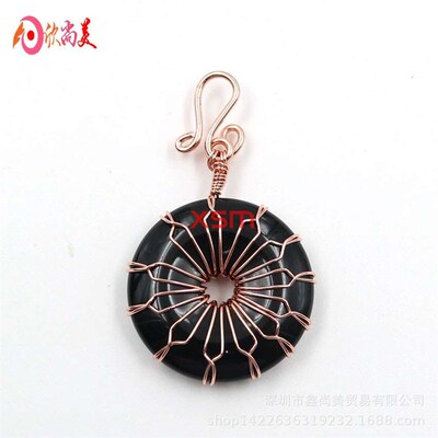 Natural crystal nostalgic safety buckle winding chrysanthemu
