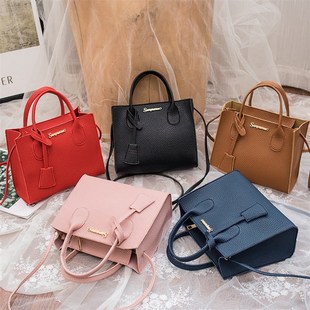 Elegant Solid Color Purse, Womens Simple Faux Leather Handb