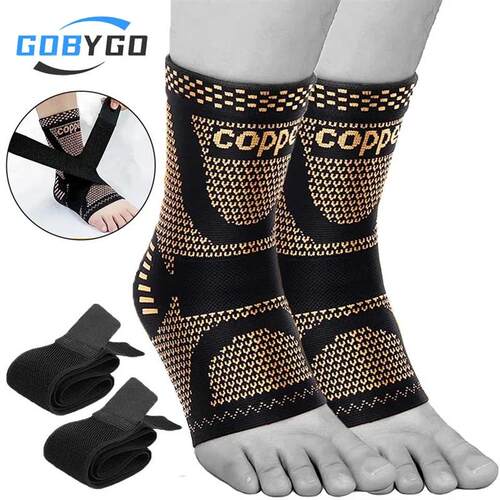 Copper Compression Ankle Support Sleeve  Sprained Ankle Ease