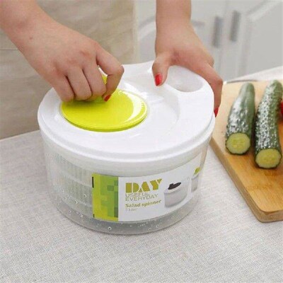 Vegetable Washer with Bowl & Colander Manual Lettuce Dryer
