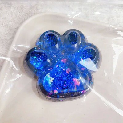 Cute Sequin Cat Claw Squishy Fidget Toy Slow Rebound Stress
