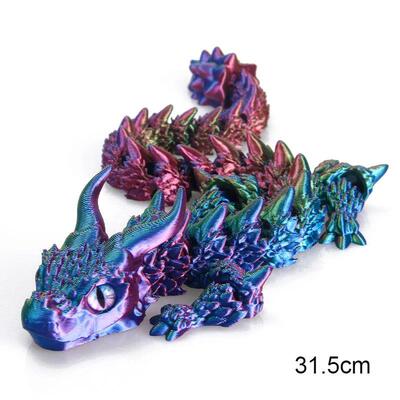 3D Printed Magic Dragon Movable Joint Fidget Toy Rotatable A