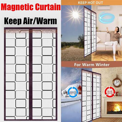 Air conditioning door curta for winter warmth and wind resis