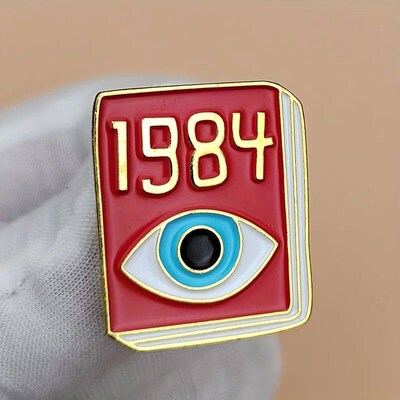 1984 Novel-Inspired Brooch - Durable Metal Badge for Men,