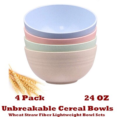 Cereal Bowls Wheat Straw Fiber Lightweight Bowl Unbreakable