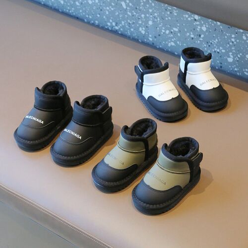 Baby Snow Boots 2025 Boys Plus Velvet Cotton Shoes Female In