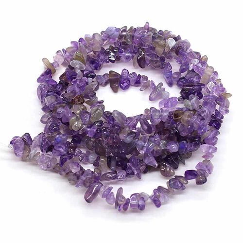 40CM Natural Amethysts Beads Irregural Freeform Chip Gravel